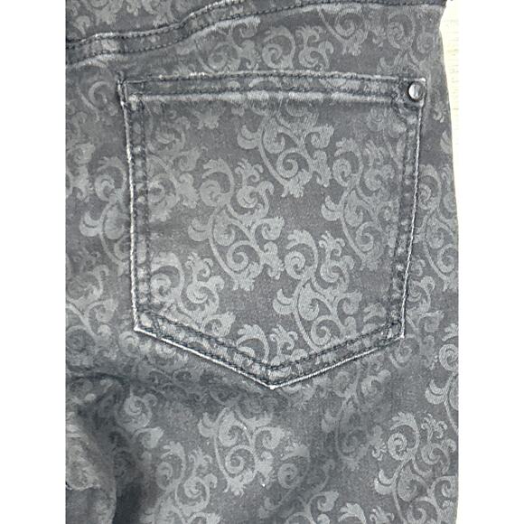 Pilcro Anthropologie Women’s 28 Stet Black Floral Print Straight Denim Jeans - Picture 6 of 8
